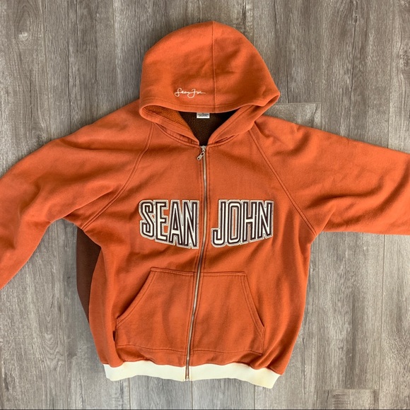 orange sean john hoodie
